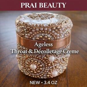 NEW Sealed PRAI Beauty Ageless Throat & Décolletage Creme Intensive Gold+ 3.4oz